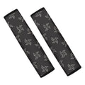 Ninja Shuriken Pattern Print Car Seat Belt Covers