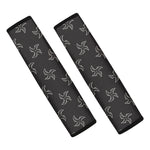 Ninja Shuriken Pattern Print Car Seat Belt Covers