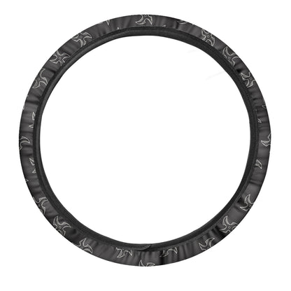 Ninja Shuriken Pattern Print Car Steering Wheel Cover