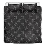 Ninja Shuriken Pattern Print Duvet Cover Bedding Set