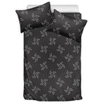 Ninja Shuriken Pattern Print Duvet Cover Bedding Set
