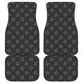 Ninja Shuriken Pattern Print Front and Back Car Floor Mats