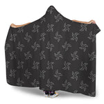 Ninja Shuriken Pattern Print Hooded Blanket