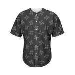 Ninja Shuriken Pattern Print Men's Baseball Jersey