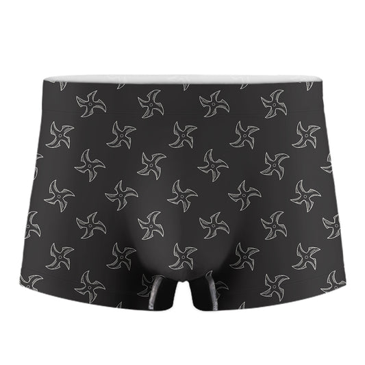 Ninja Shuriken Pattern Print Men's Boxer Briefs