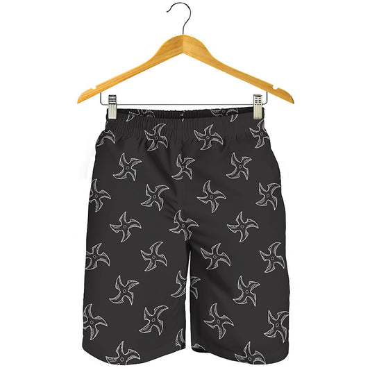Ninja Shuriken Pattern Print Men's Shorts