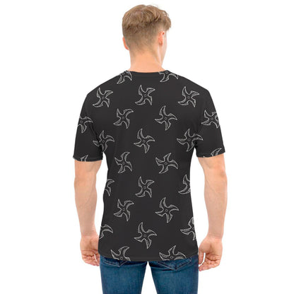 Ninja Shuriken Pattern Print Men's T-Shirt
