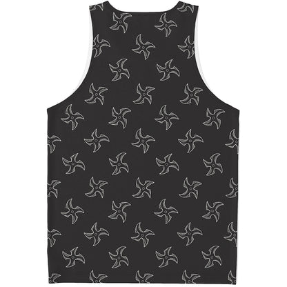 Ninja Shuriken Pattern Print Men's Tank Top
