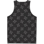 Ninja Shuriken Pattern Print Men's Tank Top