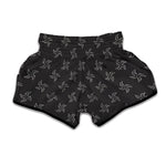 Ninja Shuriken Pattern Print Muay Thai Boxing Shorts