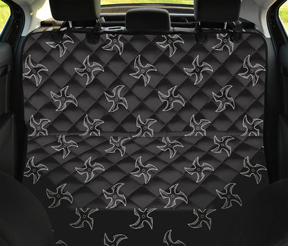 Ninja Shuriken Pattern Print Pet Car Back Seat Cover