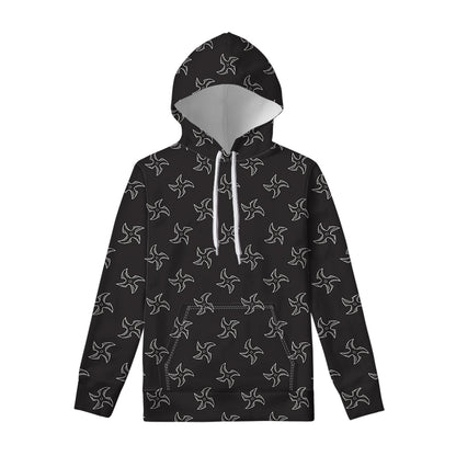 Ninja Shuriken Pattern Print Pullover Hoodie