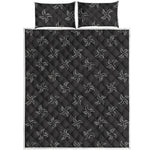 Ninja Shuriken Pattern Print Quilt Bed Set