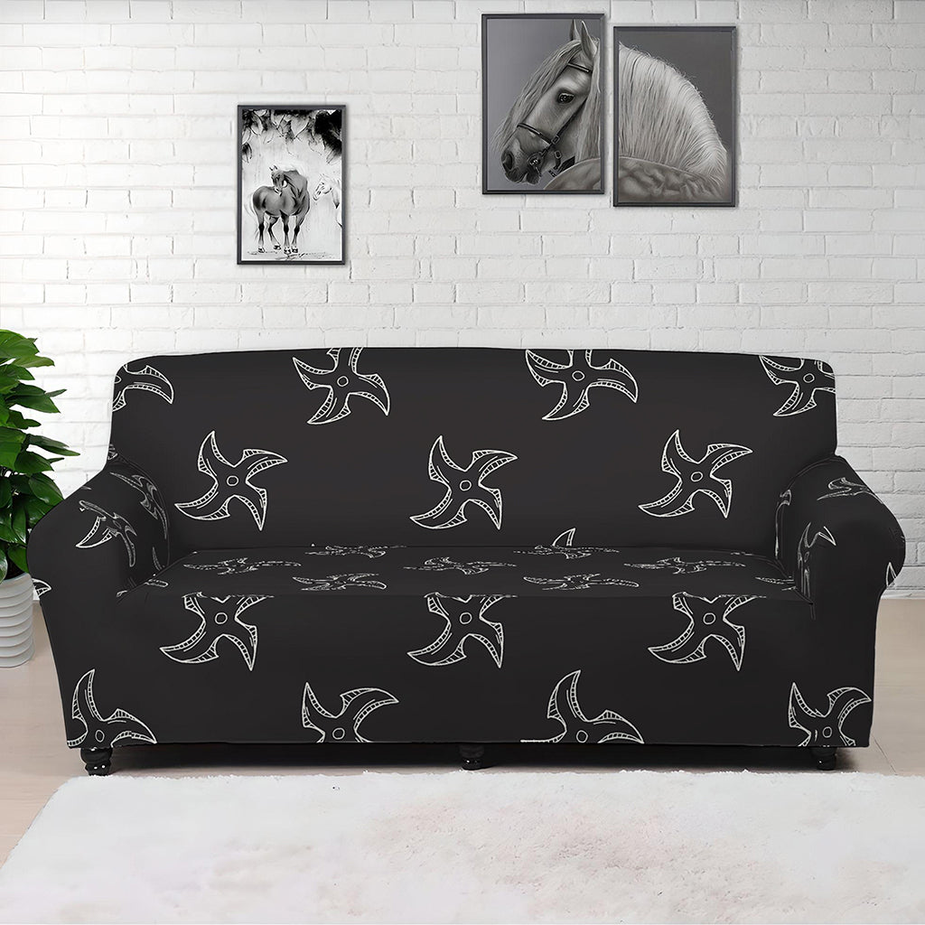 Ninja Shuriken Pattern Print Sofa Cover