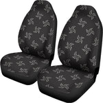 Ninja Shuriken Pattern Print Universal Fit Car Seat Covers