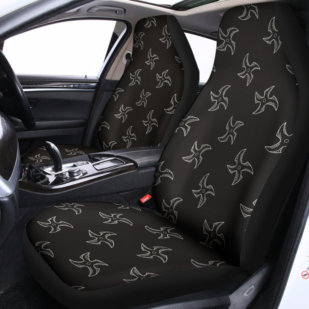 Ninja Shuriken Pattern Print Universal Fit Car Seat Covers