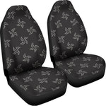 Ninja Shuriken Pattern Print Universal Fit Car Seat Covers