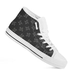 Ninja Shuriken Pattern Print White High Top Shoes