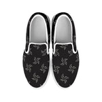 Ninja Shuriken Pattern Print White Slip On Shoes