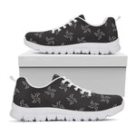 Ninja Shuriken Pattern Print White Sneakers
