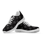 Ninja Shuriken Pattern Print White Sneakers