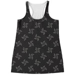 Ninja Shuriken Pattern Print Women's Racerback Tank Top