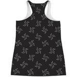Ninja Shuriken Pattern Print Women's Racerback Tank Top