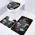 Ninja Warrior Print 3 Piece Bath Mat Set
