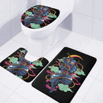 Ninja Warrior Print 3 Piece Bath Mat Set