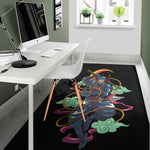 Ninja Warrior Print Area Rug