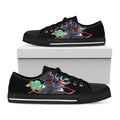 Ninja Warrior Print Black Low Top Sneakers