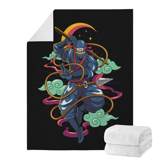 Ninja Warrior Print Blanket