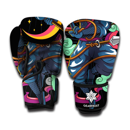 Ninja Warrior Print Boxing Gloves