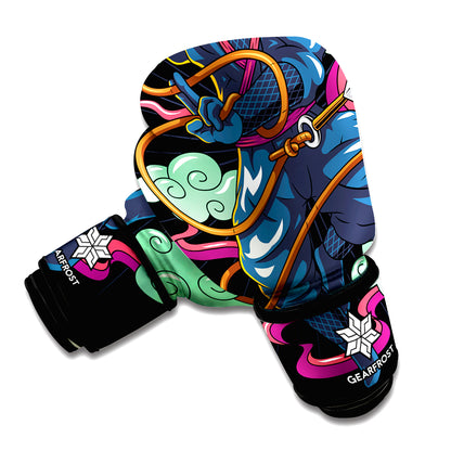 Ninja Warrior Print Boxing Gloves