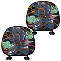 Ninja Warrior Print Car Headrest Covers