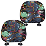 Ninja Warrior Print Car Headrest Covers