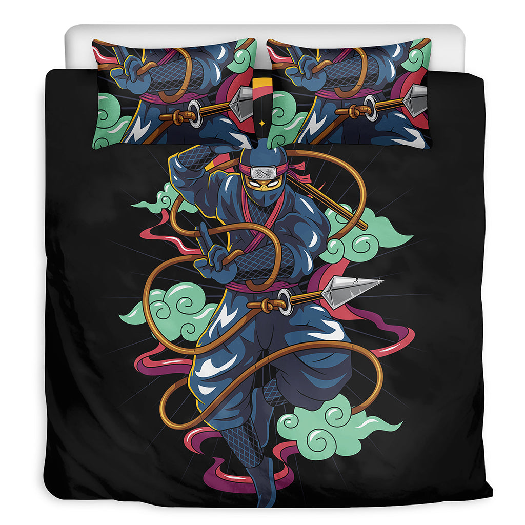 Ninja Warrior Print Duvet Cover Bedding Set