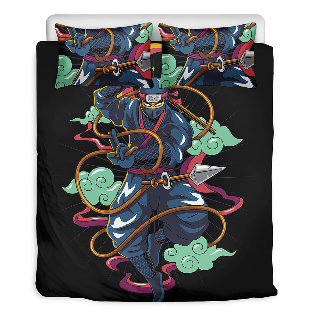 Ninja Warrior Print Duvet Cover Bedding Set