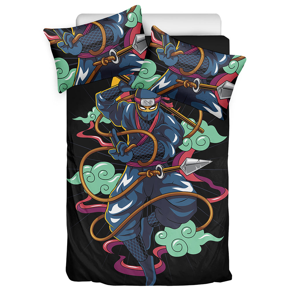 Ninja Warrior Print Duvet Cover Bedding Set