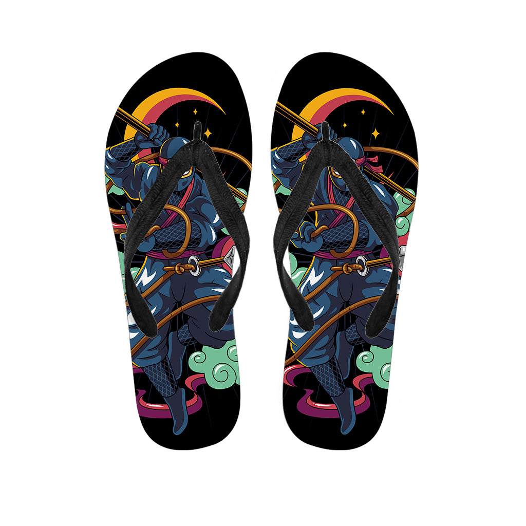 Ninja Warrior Print Flip Flops