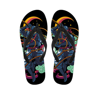 Ninja Warrior Print Flip Flops
