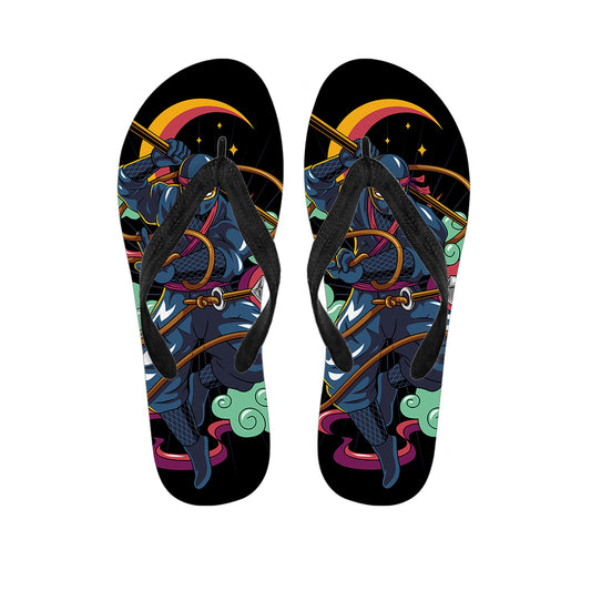 Ninja Warrior Print Flip Flops
