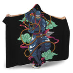 Ninja Warrior Print Hooded Blanket
