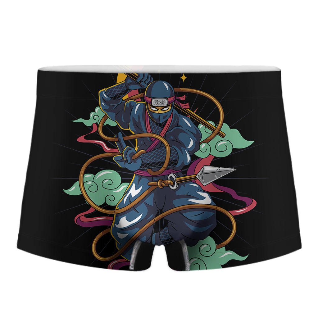 Ninja Warrior Print Men's Boxer Briefs