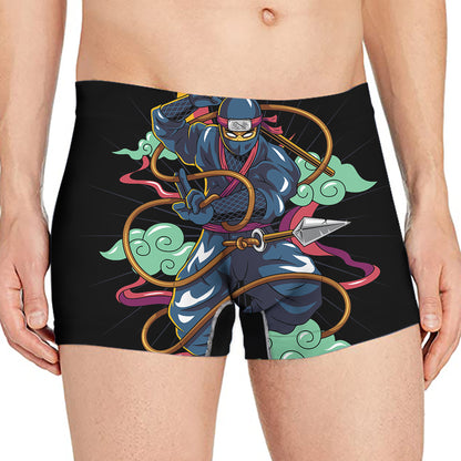 Ninja Warrior Print Men's Boxer Briefs
