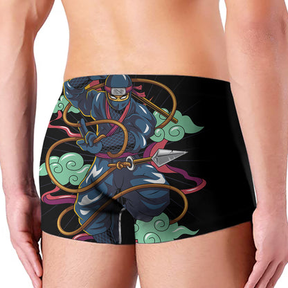 Ninja Warrior Print Men's Boxer Briefs