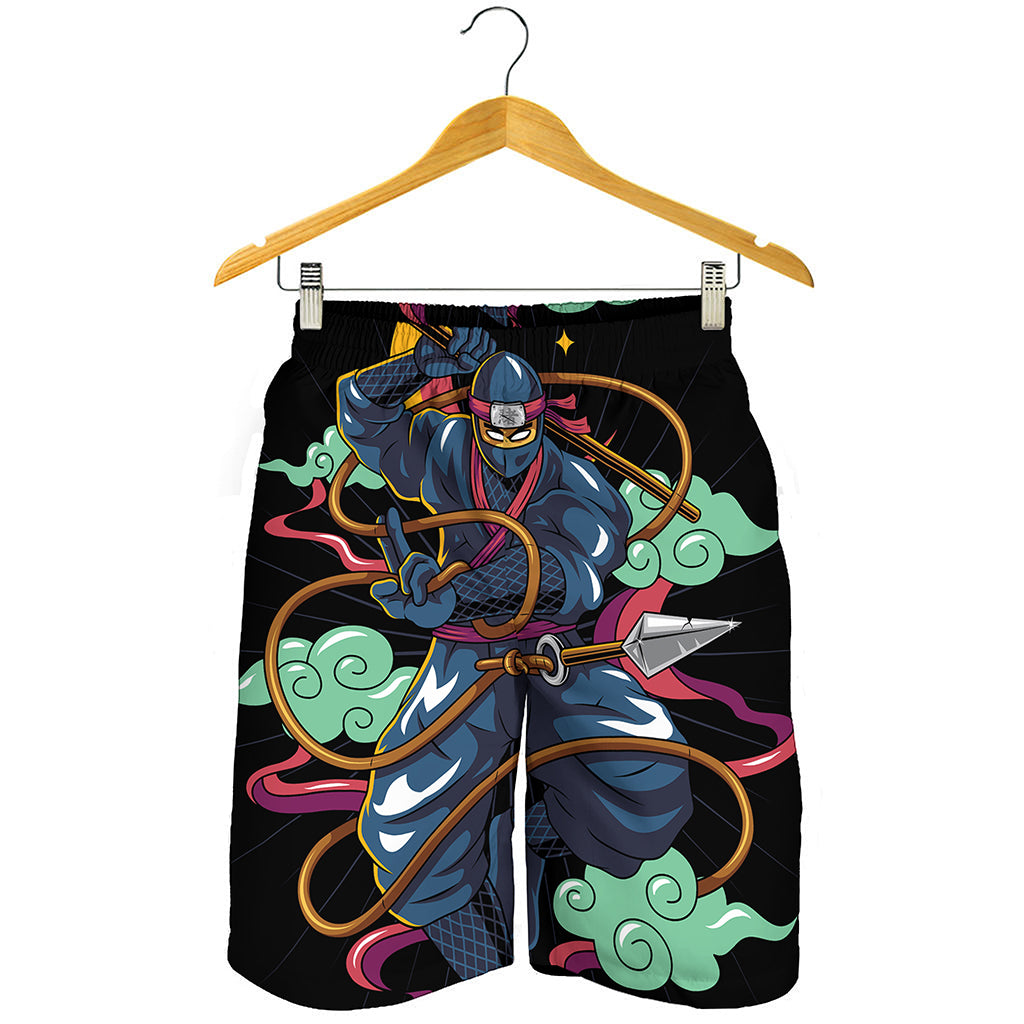 Ninja Warrior Print Men's Shorts