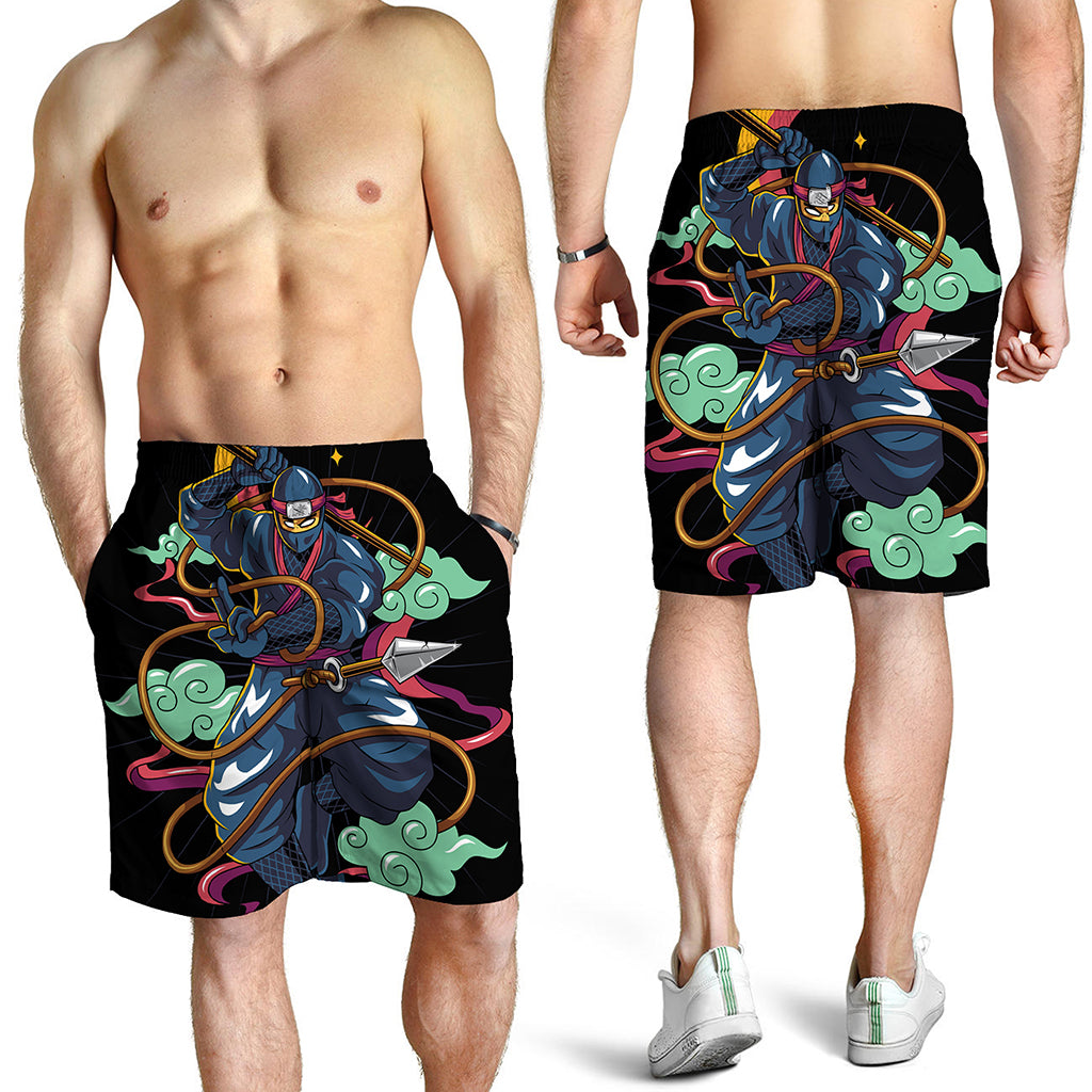 Ninja Warrior Print Men's Shorts