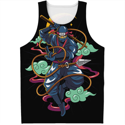 Ninja Warrior Print Men's Tank Top
