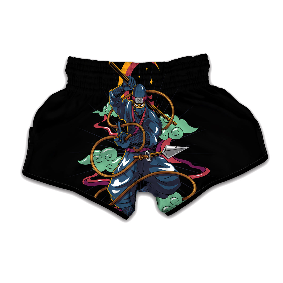 Ninja Warrior Print Muay Thai Boxing Shorts